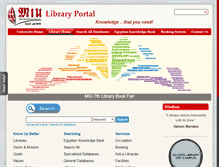 Tablet Screenshot of library.miuegypt.edu.eg